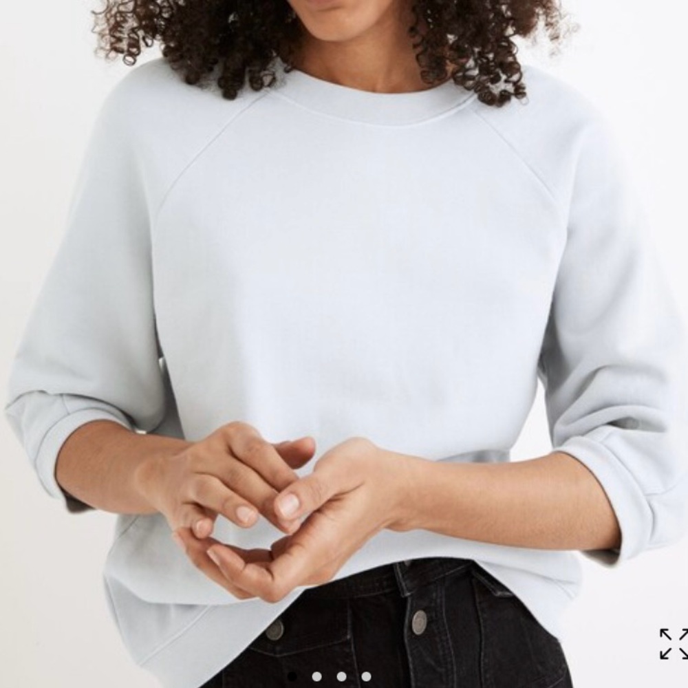Madewell (Re)sourced Cotton Cloudberry Sweatshirt Cool Fog Pale Blue Small